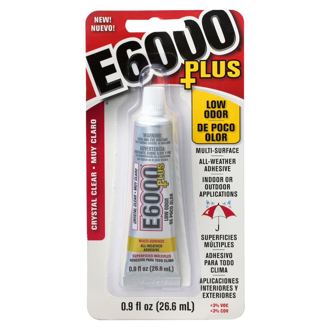 8 Pack: E6000® Plus Crystal Clear All-Weather Adhesive